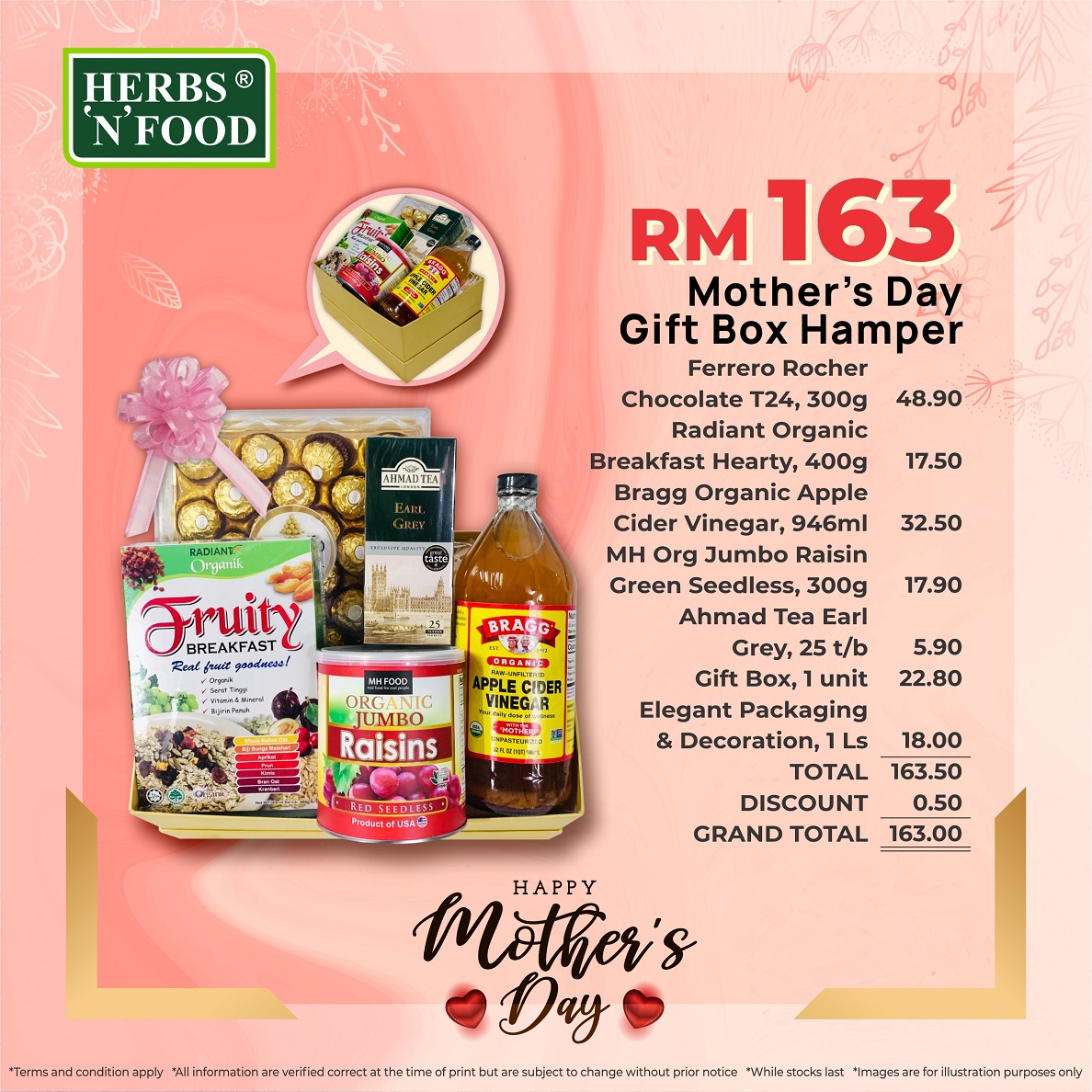 MOTHER’S DAY GIFT BOX HAMPER RM163